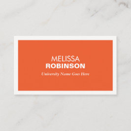 AFFÄRSKORTET MODERN ORANGE FÖR COLLEGE STUDENTER