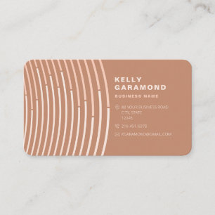 Affärskortet Modern Peach Boho Abstrakt Visitkort