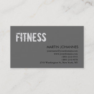 Affärskortet Modern Personal Trainer Grått Visitkort