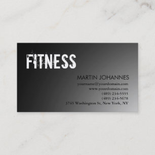 Affärskortet Modern Personal Trainer Grått Visitkort