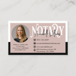 Affärskortet Modern Photo Notary Signing Agent Visitkort