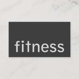 Affärskortet Modern Plain Grått Fitness Trainer Visitkort