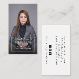 Affärskortet Modern Professionell Business Photo Visitkort