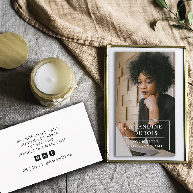 Affärskortet Modern Professionell Business Photo Visitkort (Skapare uppladdad)