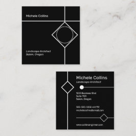 Affärskortet Modern Professionell Elegance Square Fyrkantigt Visitkort