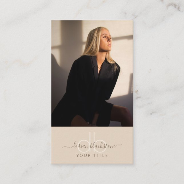 Affärskortet Modern Professionell Photo Visitkort (Framsida)