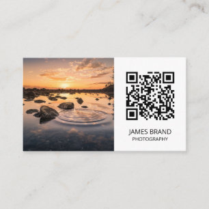 Affärskortet Modern QR-kodfotograf Visitkort