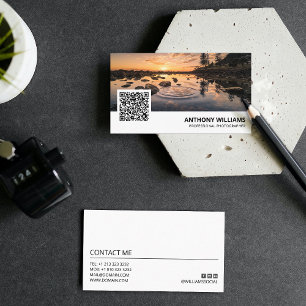 Affärskortet Modern QR-kodfotograf Visitkort