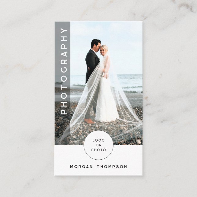 Affärskortet Modern QR-kodfotografi Visitkort (Framsida)