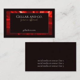 Affärskortet Modern Red Blommigt Visitkort