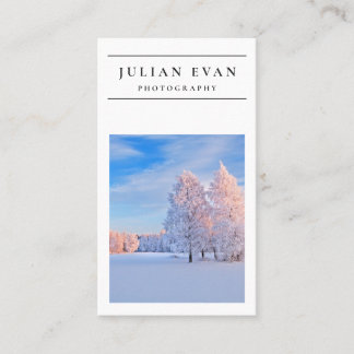 Affärskortet Modern ren fotografi Visitkort