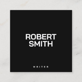 Affärskortet Modern Simple Black and White Fyrkantigt Visitkort