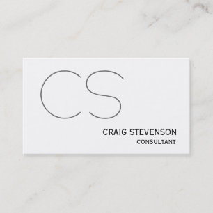 Affärskortet Modern Simple Black White Monogram Visitkort