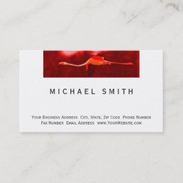 Affärskortet Modern Simple Flamingo Visitkort