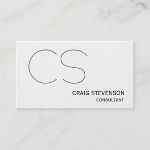 Affärskortet Modern Simple Monogram Visitkort