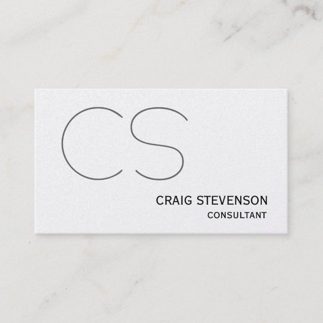 Affärskortet Modern Simple Monogram Visitkort (Framsida)