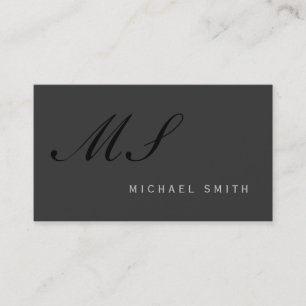 Affärskortet Modern Simple Plain Monogram Visitkort