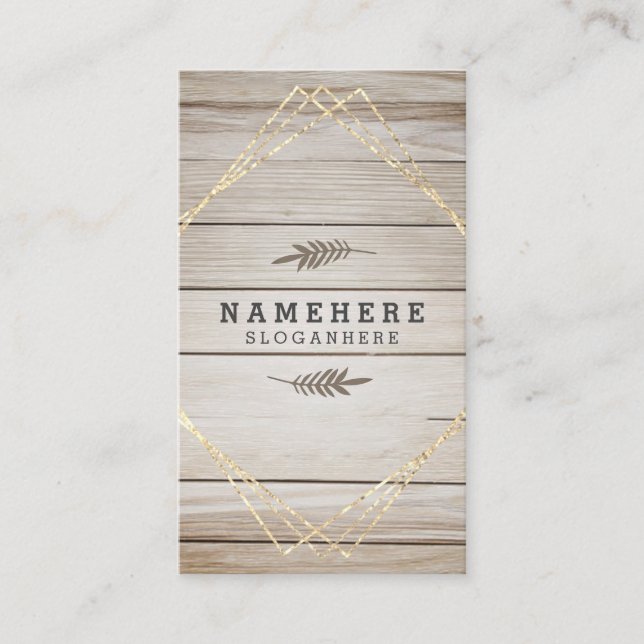 Affärskortet Modern Snyggt Mörk Wood Lodrät Visitkort (Framsida)