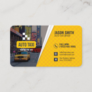 Affärskortet Modern Taxi Driver Visitkort