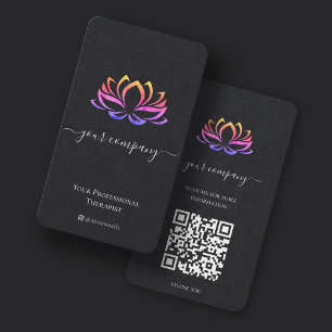 Affärskortet Modern Therapist Spa Lotus Visitkort
