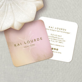 Affärskortet Modern vattenfärg, Abstrakt, fyrkant Fyrkantigt Visitkort