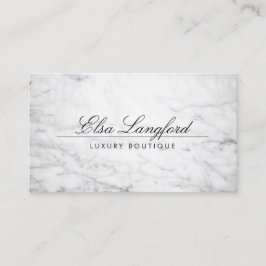 AFFÄRSKORTET MODERN WHITE MARBLE LUXURY BOUTIQUE VISITKORT