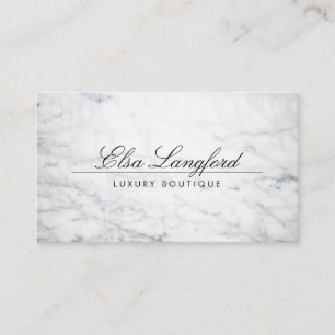 AFFÄRSKORTET MODERN WHITE MARBLE LUXURY BOUTIQUE VISITKORT