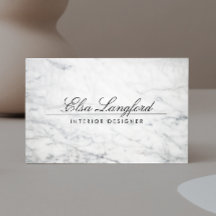 Affärskortet Modern White Marble Luxury Designer