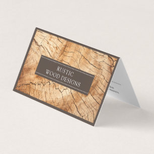 Affärskortet Modern Wood Grain Woodworkers Foled Visitkort