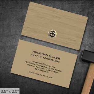 Affärskortet Modern Wooden Carpentry Visitkort