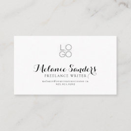 AFFÄRSKORTET MODERN WRITER B&W ADD QR CODE VISITKORT