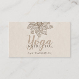 Affärskortet Modern Yoga Instructor Lotus Flower Visitkort