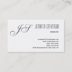 Affärskortet Monogram Attractive Charm Consultant Visitkort