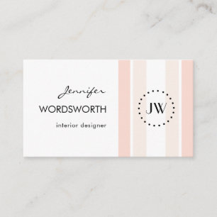 Affärskortet Monogram Coral Pastel Professionell Visitkort