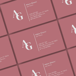 Affärskortet Monogram Dusty Ro Visitkort