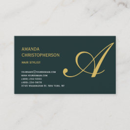 Affärskortet Monogram Hair Stylist Visitkort