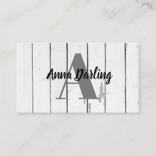 Affärskortet Monogram Modern Shiplap Skriv ut Visitkort
