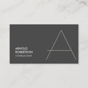 Affärskortet Monogram Plain Trendig Chic Visitkort