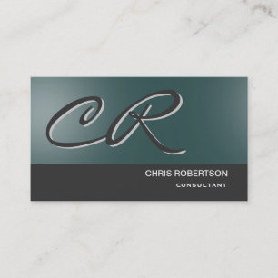 Affärskortet Monogram Unik Classy Consultant Visitkort