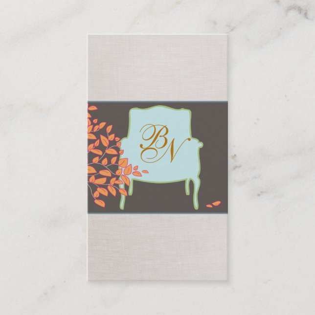 Affärskortet Monogrammad Fransk Ordförande Visitkort (Framsida)