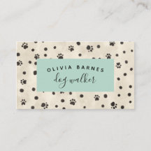 Affärskortet mönster hund med penseldrag