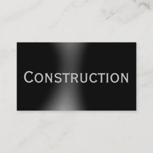 Affärskortet mörk Black Construction Visitkort