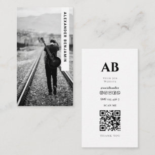 Affärskortet Music Composer Photo QR Code Visitkort