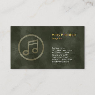 Affärskortet Music Note Icon Music Songwriter Visitkort