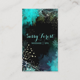Affärskortet Mystic Starry Forest Massage Therapy Visitkort