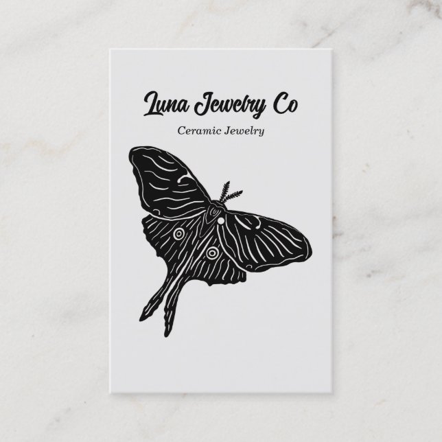 Affärskortet Mystical Luna Moth Jewelry Pin Visitkort (Framsida)