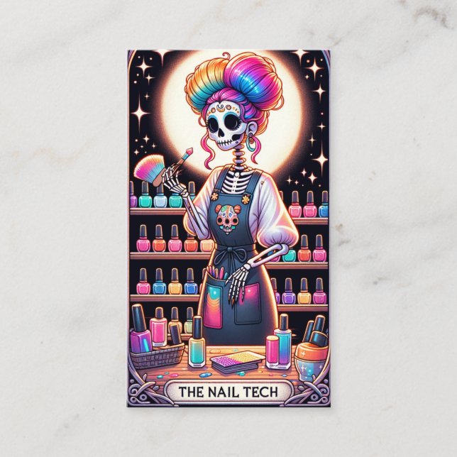Affärskortet Nagel Tech Tarot Card Visitkort (Framsida)