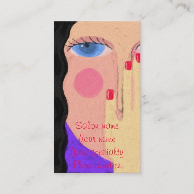 Affärskortet Nagel Tech Tidsbeställning Kort (Framsida)