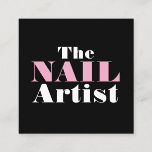Affärskortet Nail Art Artist Fyrkantigt Visitkort