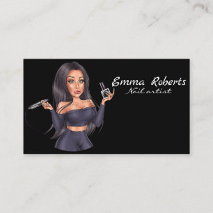 Affärskortet Nail Artist Black Visitkort